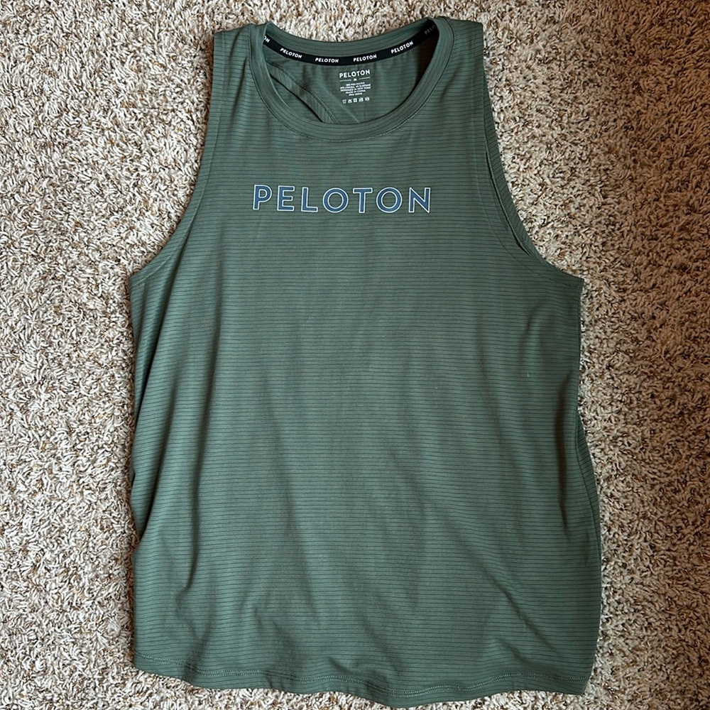 Peloton tank, size MEDIUM, worn once, color: olive